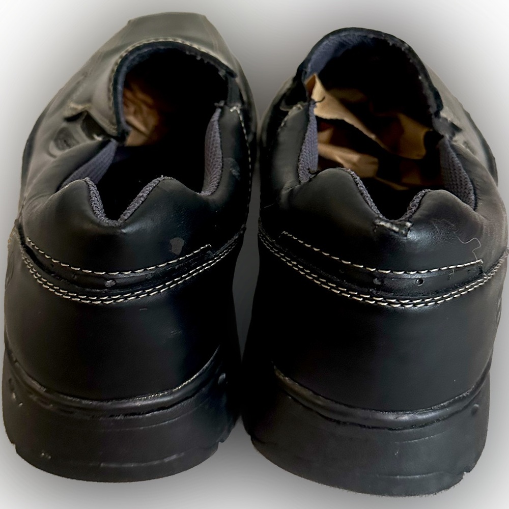 Skechers Relaxed Step Slip On Leather Casual Loafers Black 61052 Men's Size 10.5 - Picture 3 of 6